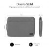 Funda subblim urban laptop sleeve para portátiles hasta 15.6"/ gris