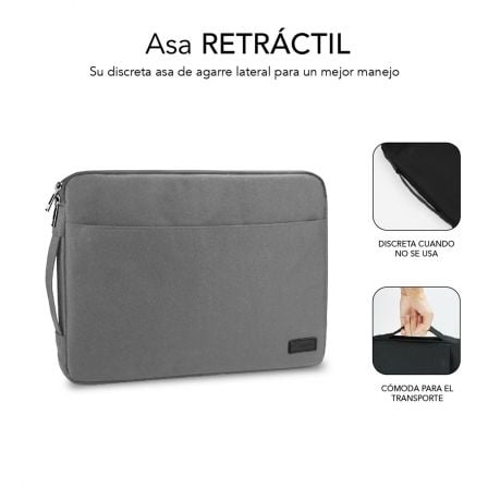 Funda subblim urban laptop sleeve para portátiles hasta 15.6"/ gris