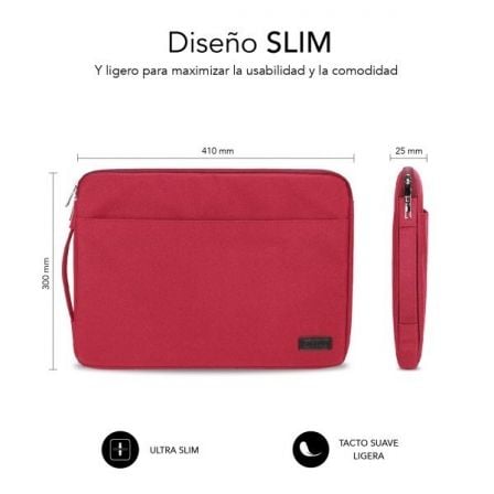 Funda subblim urban laptop sleeve para portátiles hasta 15.6"/ roja