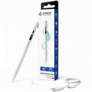 Lápiz electrónico subblim noteflow pen para ipad/ blanco