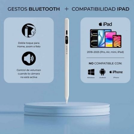 Lápiz electrónico subblim noteflow pen para ipad/ blanco