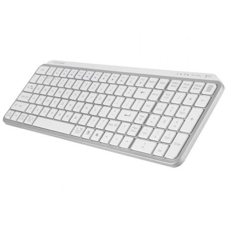 Teclado compacto inalámbrico por bluetooth mars gaming mk-silenkeys/ blanco