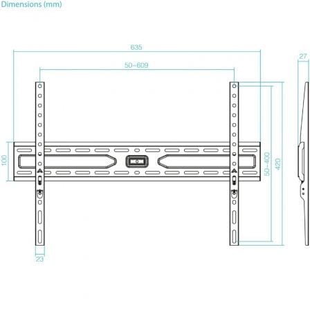 Soporte de pared fijo tooq lp1050f-b para tv de 37-86"/ hasta 45kg
