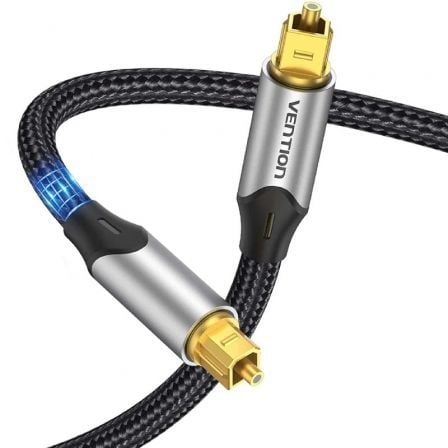 Cable de audio de fibra óptica vention bavhn/ 15m/ gris