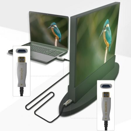 Cable hdmi 2.0 aoc 4k aisens a148-0698/ hdmi macho - hdmi macho/ 100m/ negro