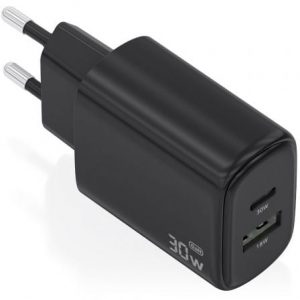 Cargador de pared gan aisens a110-0978/ 1xusb tipo-c/ 1xusb/ 30w/ negro