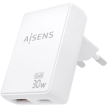 art_ais-carga-asch-30w2p074-w_2 Cargador de pared gan aisens asch-30w2p074-w/ 1xusb tipo-c/ 1xusb/ 30w/ blanco