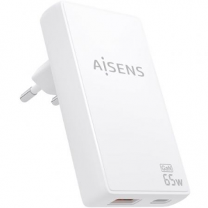 art_ais-carga-asch-65w2p076-w_1 Cargador de pared gan aisens asch-65w2p076-w/ 1xusb tipo-c/ 1xusb/ 65w/ blanco