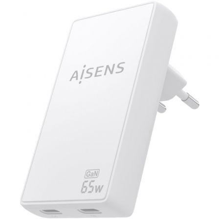 art_ais-carga-asch-65w2p077-w_2 Cargador de pared gan aisens asch-65w2p077-w/ 2xusb tipo-c/ 65w/ blanco