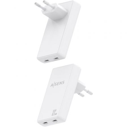 art_ais-carga-asch-65w2p077-w_3 Cargador de pared gan aisens asch-65w2p077-w/ 2xusb tipo-c/ 65w/ blanco