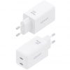 Cargador de pared gan aisens asch-65w2p078-w/ 2xusb tipo-c/ 65w/ blanco