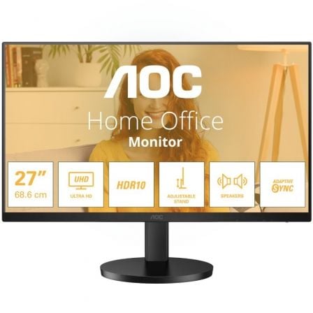 Monitor profesional aoc u27b3af 27"/ 4k/ multimedia/ regulable en altura/ negro
