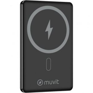 Powerbank 5000mah muvit for change mcchp0009/ 20w/ wireless/ negra/ incluye cable usb tipo-c