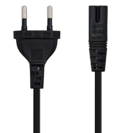 Cable alimentación forma 8 nanocable 10.22.0402-l300/ cee7/16 macho - c7 hembra/ 3m/ negro
