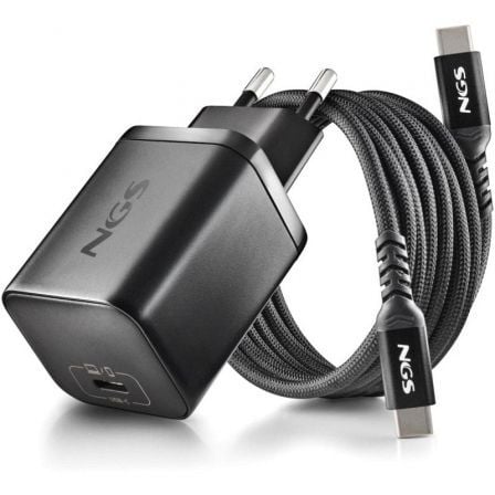 Cargador de portátil gan ngs bud65w-ac para acer/ 1xusb tipo-c/ 65w/ automático/ 4 conectores/ voltaje 5-20v