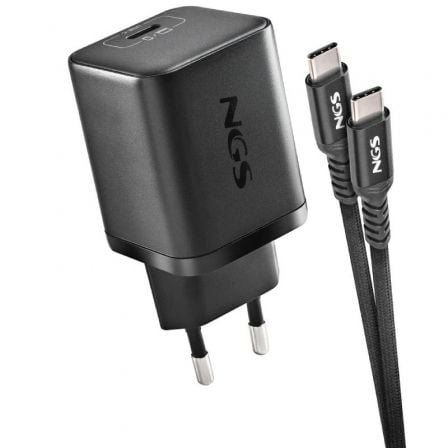 Cargador de portátil gan ngs bud65w-ac para acer/ 1xusb tipo-c/ 65w/ automático/ 4 conectores/ voltaje 5-20v