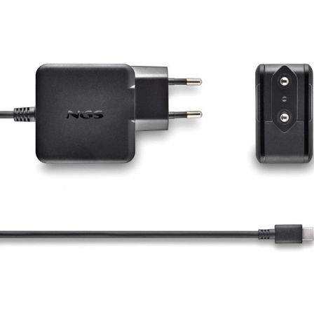 Cargador de Portátil NGS GAN 45W-C USB Tipo-C/ 45W/ Automático/ Voltaje 5-20V