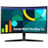 Monitor curvo samsung essential monitor s3 s24d366gau/ 24"/ full hd/ negro