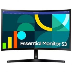 Monitor curvo samsung essential monitor s3 s24d366gau/ 24"/ full hd/ negro