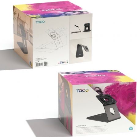 Soporte de mesa/pared para marco antirrobo de tablet tooq tqatwm3401-b/ negro