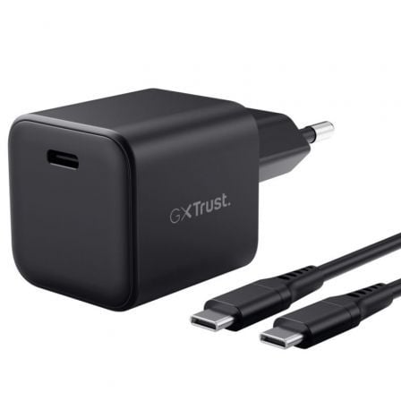Cargador de Pared GaN Trust Gaming GXT 1258 Switch 2/ 1xUSB Tipo-C/ Incluye Cable USB Tipo-C/ 65W