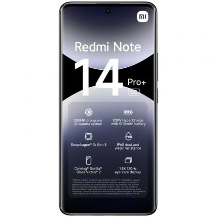 Smartphone xiaomi redmi note 14 pro+ 12gb/ 512gb/ 6.67"/ 5g/ negro