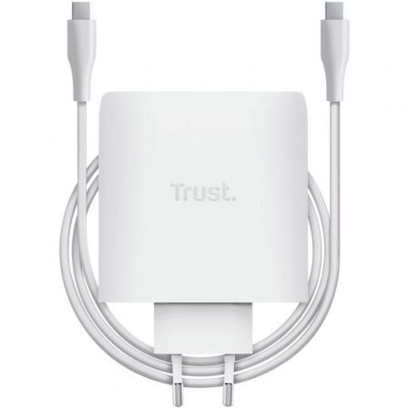 Cargador de Pared GaN Trust Maxo 100W/ 2xUSB Tipo-C/ Incluye Cable USB Tipo-C/ 100W