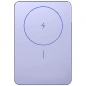 Powerbank 5000mAh Xiaomi Super Slim Magnetic Power Bank 5000/ Wireless/ Púrpura/ Incluye Cable USB Tipo-C