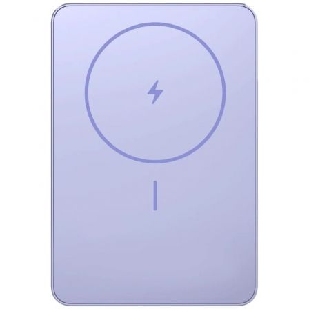 Powerbank 5000mAh Xiaomi Super Slim Magnetic Power Bank 5000/ Wireless/ Púrpura/ Incluye Cable USB Tipo-C