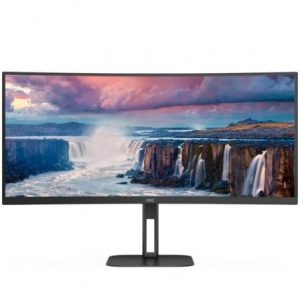 Monitor Profesional Ultrapanorámico Curvo AOC CU34V5C/BK 34"/ WQHD/ Multimedia/ Negro