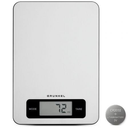 Báscula de Cocina Electrónica Grunkel BC-COOKXT/ hasta 5kg/ Plata