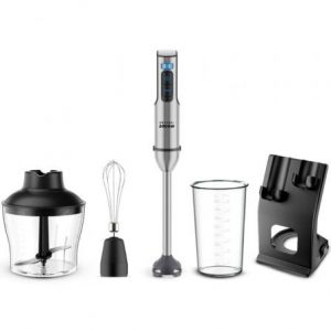 Batidora de mano Grunkel BM-2000SET/ 2000W/ Capacidad 0.8L/ Incluye Vaso, Picadora, Varilla y Soporte