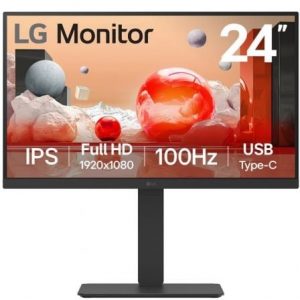 Monitor Profesional LG 24BA650-B 23.8"/ Full HD/ Multimedia/ Negro