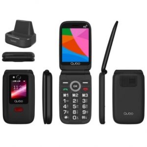 Teléfono Móvil Qubo X-D340CB 4G para Personas Mayores/ Negro