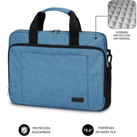 Mochila Subblim Air Padding Laptop Bag para Portátiles hasta 15.6"/ Azul