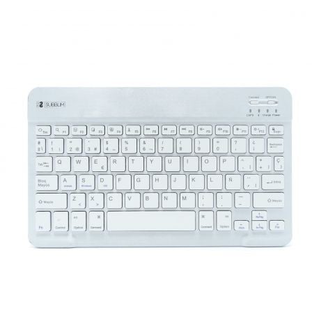 Teclado Compacto Inalámbrico Subblim Smart/ Plata