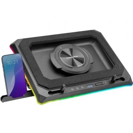 Soporte Refrigerante Mars Gaming MNBC-ULTRA para Portátiles hasta 18"/ Iluminación LED
