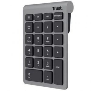 Teclado Numérico Inalámbrico Trust Xalas Wireless/ Plata
