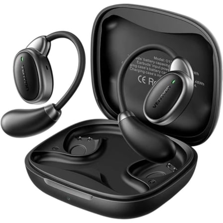 Auriculares Bluetooth Vention Open Ear 013 con estuche de carga/ Autonomía 8h/ Negros