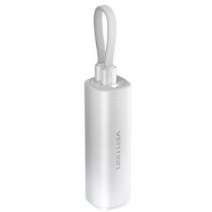 Powerbank 5000mAh Vention FHWM0/ 20W/ Gris/ Incluye Cable USB Tipo-C y Lightning