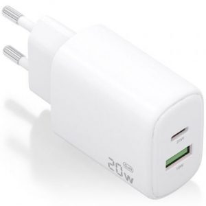 art_ais-carga-a110-0909_1 Cargador de Pared GaN Aisens A110-0909/ 1xUSB Tipo-C/ 1xUSB/ 20W/ Blanco