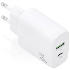 art_ais-carga-a110-0923_1 Cargador de Pared GaN Aisens A110-0923/ 1xUSB Tipo-C/ 1xUSB/ 30W/ Blanco