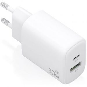 art_ais-carga-a110-0977_1 Cargador de Pared GaN Aisens A110-0977/ 1xUSB Tipo-C/ 1xUSB/ 30W/ Blanco