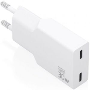 art_ais-carga-a110-1003_1 Cargador de Pared GaN Aisens A110-1003/ 2xUSB Tipo-C/ 30W/ Blanco