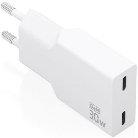 art_ais-carga-a110-1003_1 Cargador de Pared GaN Aisens A110-1003/ 2xUSB Tipo-C/ 30W/ Blanco