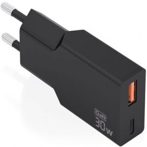 art_ais-carga-a110-1005_1 Cargador de Pared GaN Aisens A110-1005/ 1xUSB Tipo-C/ 1xUSB/ 30W/ Negro