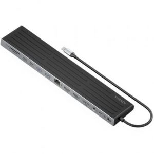 art_ais-hub-asuc-13p042-gr_1 Docking USB Tipo-C Aisens ASUC-13P042-GR/ 2xUSB Tipo-C/ 1xUSB Tipo-C PD/ 2xUSB/ 2xHDMI/ 1xDisplayPort/ 1xLector de Tarjetas/ 1xJack 3.5mm/ 1xRJ45/Gris