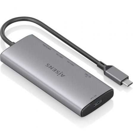 art_ais-hub-asuc-6p029-gr_1 Docking USB Tipo-C Aisens ASUC-6P029-GR/ 1xHDMI 4K/ 1xUSB/ 2xUSB Tipo-C/ 1xLector de Tarjetas/ Gris