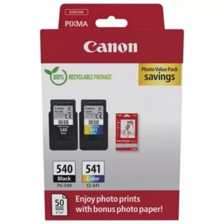 art_can-multipack-5225b013_1 Cartucho de Tinta Original Canon PG-540 + CL-541 Multipack/ Negro/ Tricolor + Papel Fotográfico