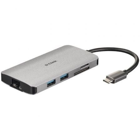 art_dlk-hub-dub-m810_1 Docking USB Tipo-C D-Link DUB-M810/ 3xUSB/ 1xUSB Tipo-C/ 1xThunderbolt/ 1xHDMI 4K/ 1xRJ45/ 1xLector tarjetas/ Gris